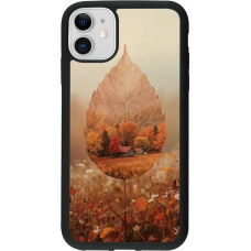 Coque iPhone 11 - Silicone rigide noir Autumn 26 Autumn leaf