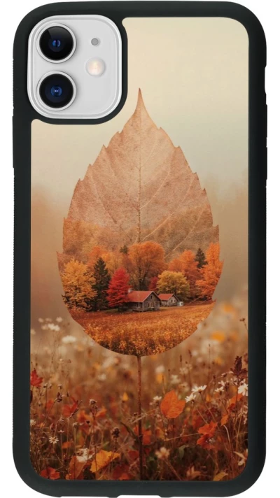 Coque iPhone 11 - Silicone rigide noir Autumn 26 Autumn leaf