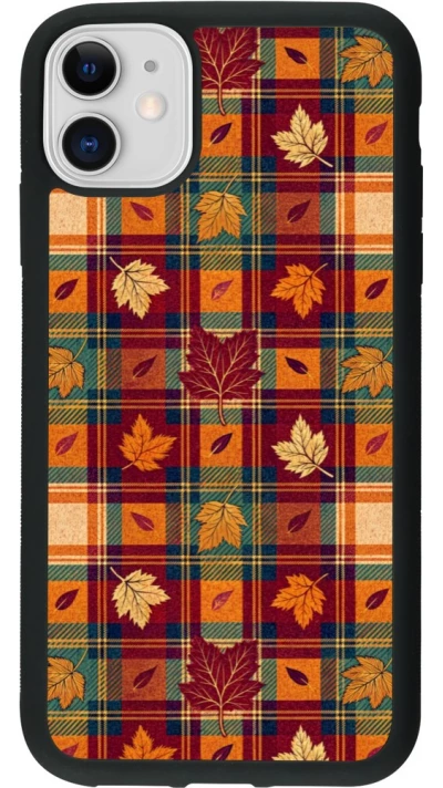 Coque iPhone 11 - Silicone rigide noir Autumn 26 Autumn pattern
