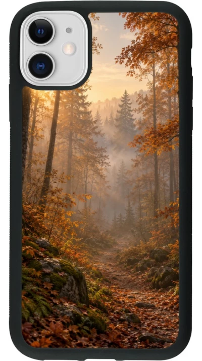 Coque iPhone 11 - Silicone rigide noir Autumn 26 Autumn walk