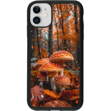 Coque iPhone 11 - Silicone rigide noir Autumn 26 Mushrooms in the woods
