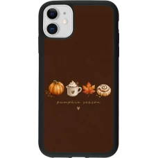 Coque iPhone 11 - Silicone rigide noir Autumn 26 Pumpkin season
