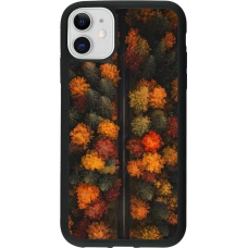 Coque iPhone 11 - Silicone rigide noir Autumn 26 Road in autumn