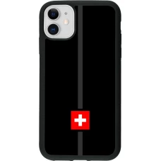 Coque iPhone 11 - Silicone rigide noir Canton CH noir