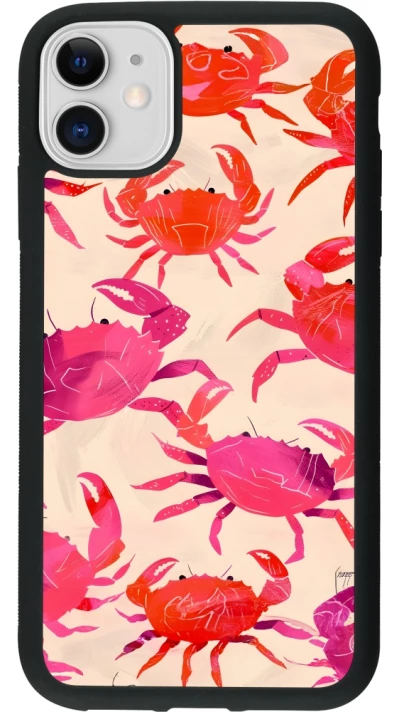 iPhone 11 Case Hülle - Silikon schwarz Crabs Paint