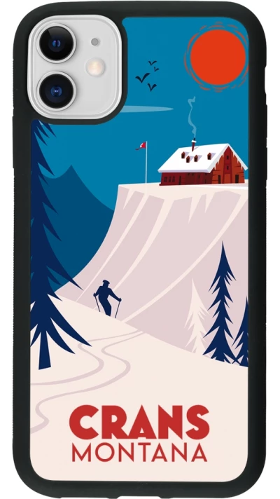 iPhone 11 Case Hülle - Silikon schwarz Crans-Montana Cabane