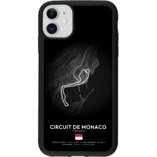 Coque iPhone 11 - Silicone rigide noir F1 Track 2025 Monaco
