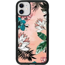 Coque iPhone 11 - Silicone rigide noir Flowers Artprint