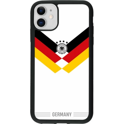 iPhone 11 Case Hülle - Silikon schwarz Deutschland 2026 personalisierbares Fussballtrikot