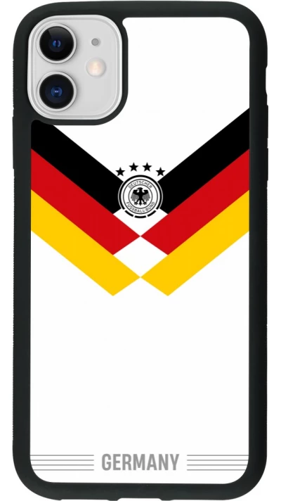 iPhone 11 Case Hülle - Silikon schwarz Deutschland 2026 personalisierbares Fussballtrikot