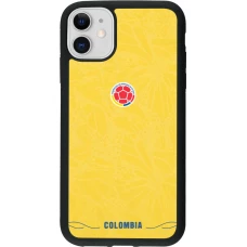 iPhone 11 Case Hülle - Silikon schwarz Kolumbien 2026 personalisierbares Fussballtrikot