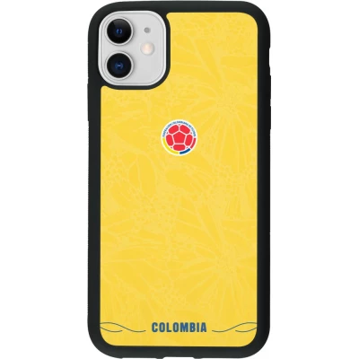 iPhone 11 Case Hülle - Silikon schwarz Kolumbien 2026 personalisierbares Fussballtrikot