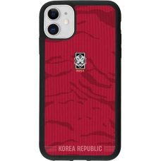 iPhone 11 Case Hülle - Silikon schwarz Südkorea 2026 personalisierbares Fussballtrikot