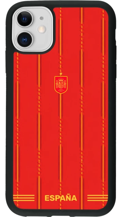 iPhone 11 Case Hülle - Silikon schwarz Spanien 2026 personalisierbares Fussballtrikot