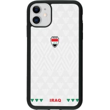 iPhone 11 Case Hülle - Silikon schwarz Irak 2026 personalisierbares Fussballtrikot
