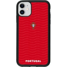 iPhone 11 Case Hülle - Silikon schwarz Portugal 2026 personalisierbares Fussballtrikot