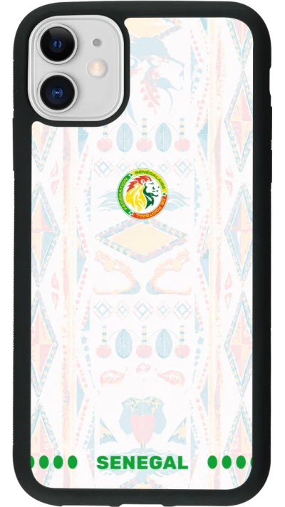 iPhone 11 Case Hülle - Silikon schwarz Senegal 2026 personalisierbares Fussballtrikot
