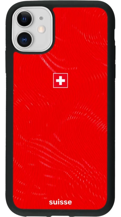 iPhone 11 Case Hülle - Silikon schwarz Schweiz 2026 personalisierbares Fussballtrikot