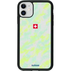 iPhone 11 Case Hülle - Silikon schwarz Schweiz Away 2026 personalisierbares Fussballtrikot