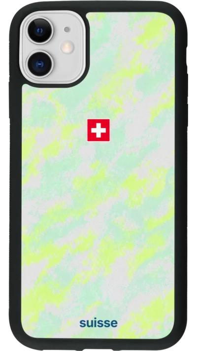 iPhone 11 Case Hülle - Silikon schwarz Schweiz Away 2026 personalisierbares Fussballtrikot
