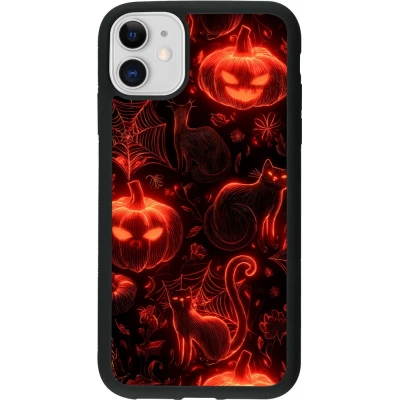 iPhone 11 Case Hülle - Silikon schwarz Halloween 2026 Pattern Halloween