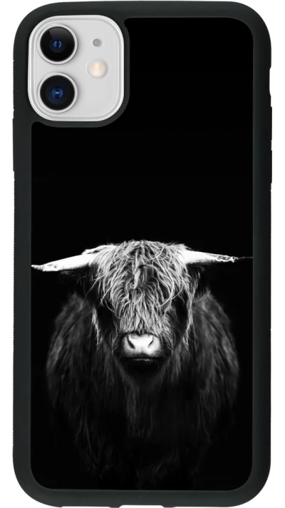 iPhone 11 Case Hülle - Silikon schwarz Highland calf black