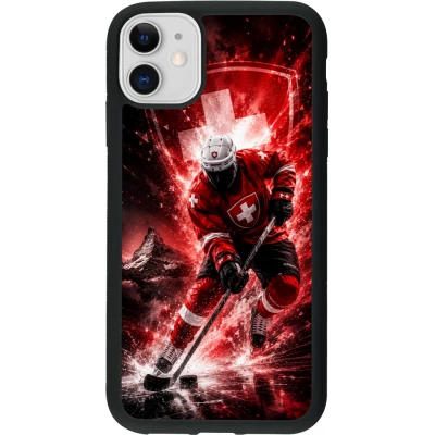 Coque iPhone 11 - Silicone rigide noir Hockey World Championship Player