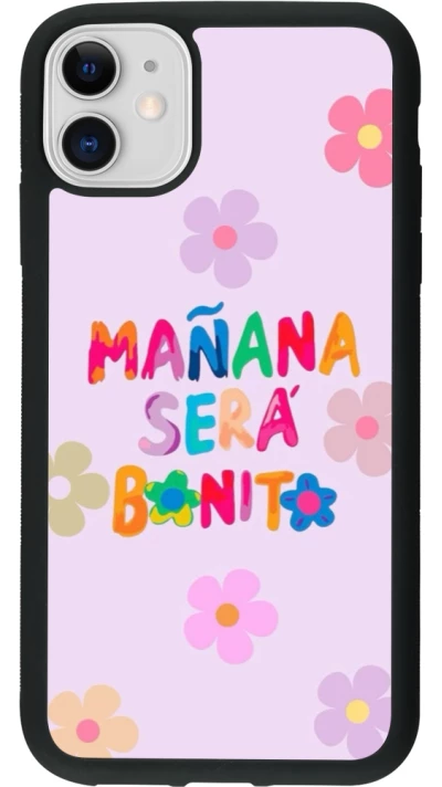 iPhone 11 Case Hülle - Silikon schwarz Karol G Manana sera bonito