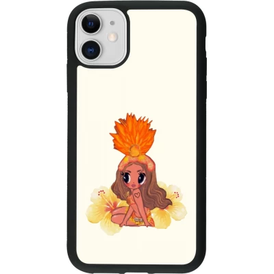 Coque iPhone 11 - Silicone rigide noir Karol G Tropicoqueta
