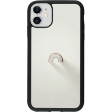 iPhone 11 Case Hülle - Silikon schwarz Mini Regenbogen Minimal
