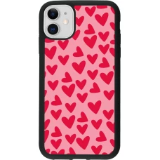 iPhone 11 Case Hülle - Silikon schwarz Mom 2024 kleine Herzen
