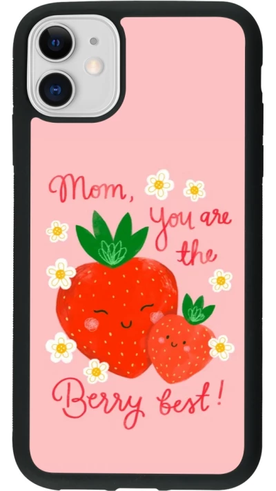 iPhone 11 Case Hülle - Silikon schwarz Mom 2026 Berry best