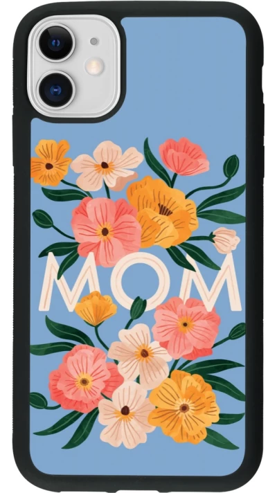 iPhone 11 Case Hülle - Silikon schwarz Mom 2026 Flowers