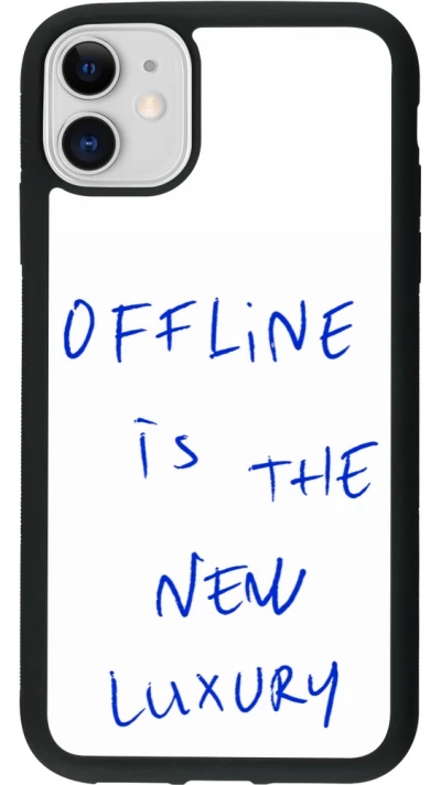 iPhone 11 Case Hülle - Silikon schwarz Offline is the new luxury