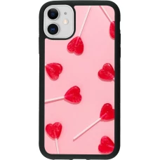 Coque iPhone 11 - Silicone rigide noir Saint Valentines Day 26 Lollipop