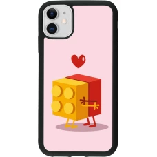 Coque iPhone 11 - Silicone rigide noir Saint Valentines Day 26 Puzzle