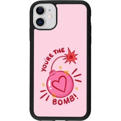 Coque iPhone 11 - Silicone rigide noir Saint Valentines Day 26 You are the bomb
