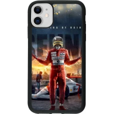 Coque iPhone 11 - Silicone rigide noir Senna The King of Rain