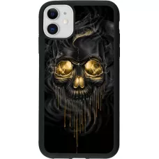 Hülle iPhone 11 - Silikon schwarz Skull 02