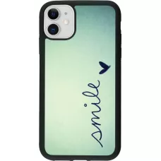 Hülle iPhone 11 - Silikon schwarz Smile