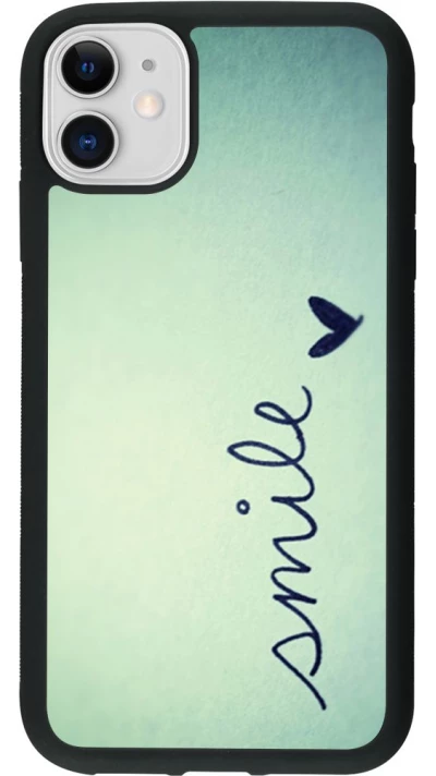 Coque iPhone 11 - Silicone rigide noir Smile