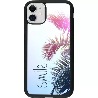 Hülle iPhone 11 - Silikon schwarz Smile 05