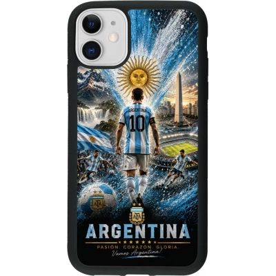iPhone 11 Case Hülle - Silikon schwarz Fussball Argentinien splash 2026