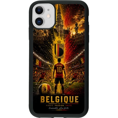 iPhone 11 Case Hülle - Silikon schwarz Fussball Belgien splash 2026