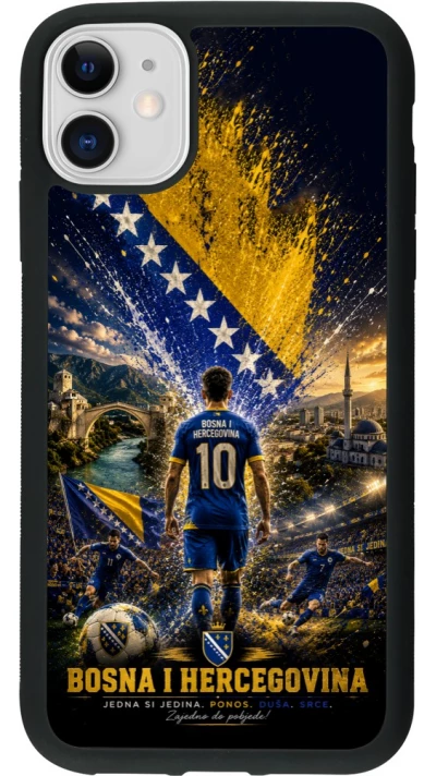 iPhone 11 Case Hülle - Silikon schwarz Fussball Bosnien und Herzegowina splash 2026