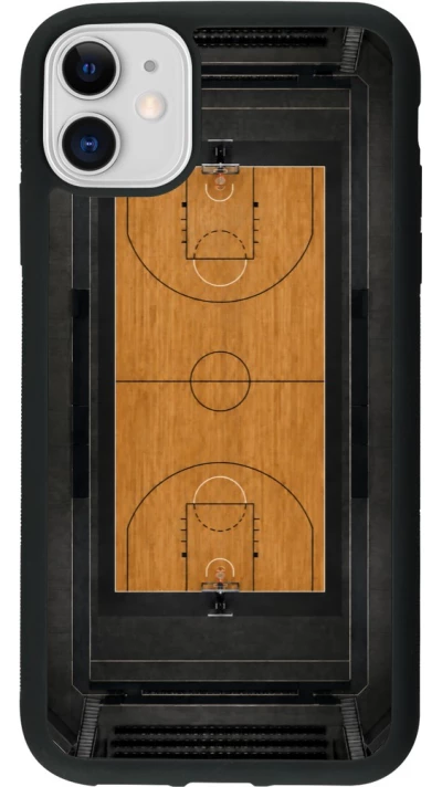 Coque iPhone 11 - Silicone rigide noir Sports 2026 Basketball