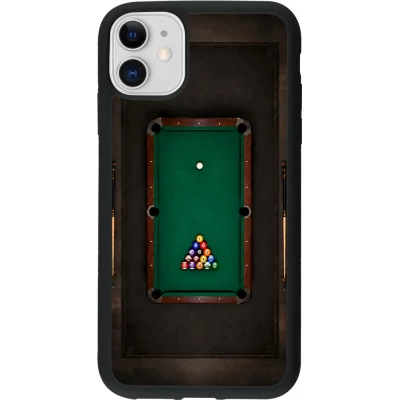 Coque iPhone 11 - Silicone rigide noir Sports 2026 Billard