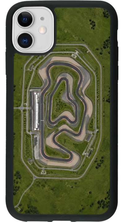 Coque iPhone 11 - Silicone rigide noir Sports 2026 Circuit