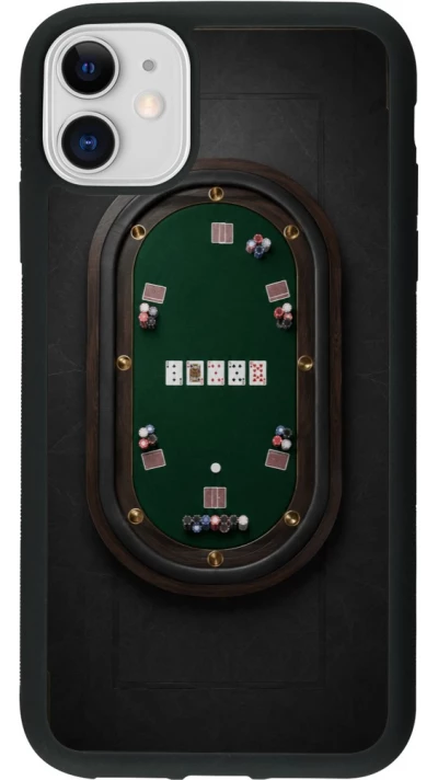 Coque iPhone 11 - Silicone rigide noir Sports 2026 Poker