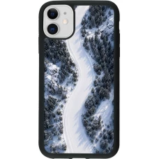 Coque iPhone 11 - Silicone rigide noir Sports 2026 Ski